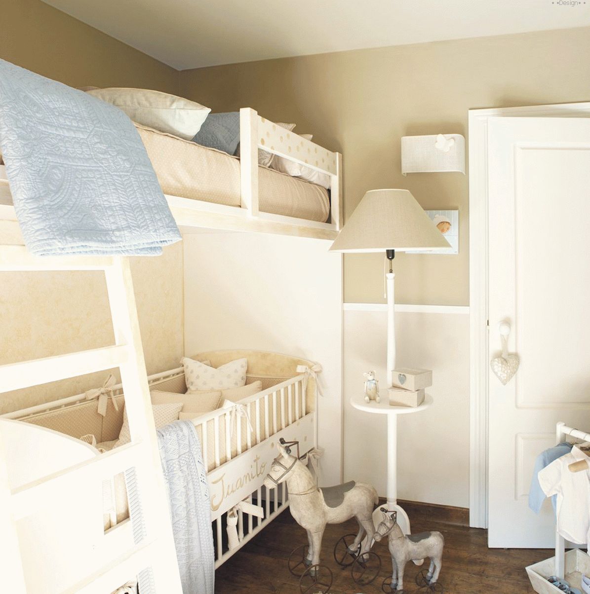 nursery for two children in a small room