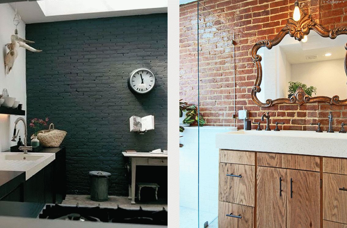 Brick Wall Bathroom Design Ideas