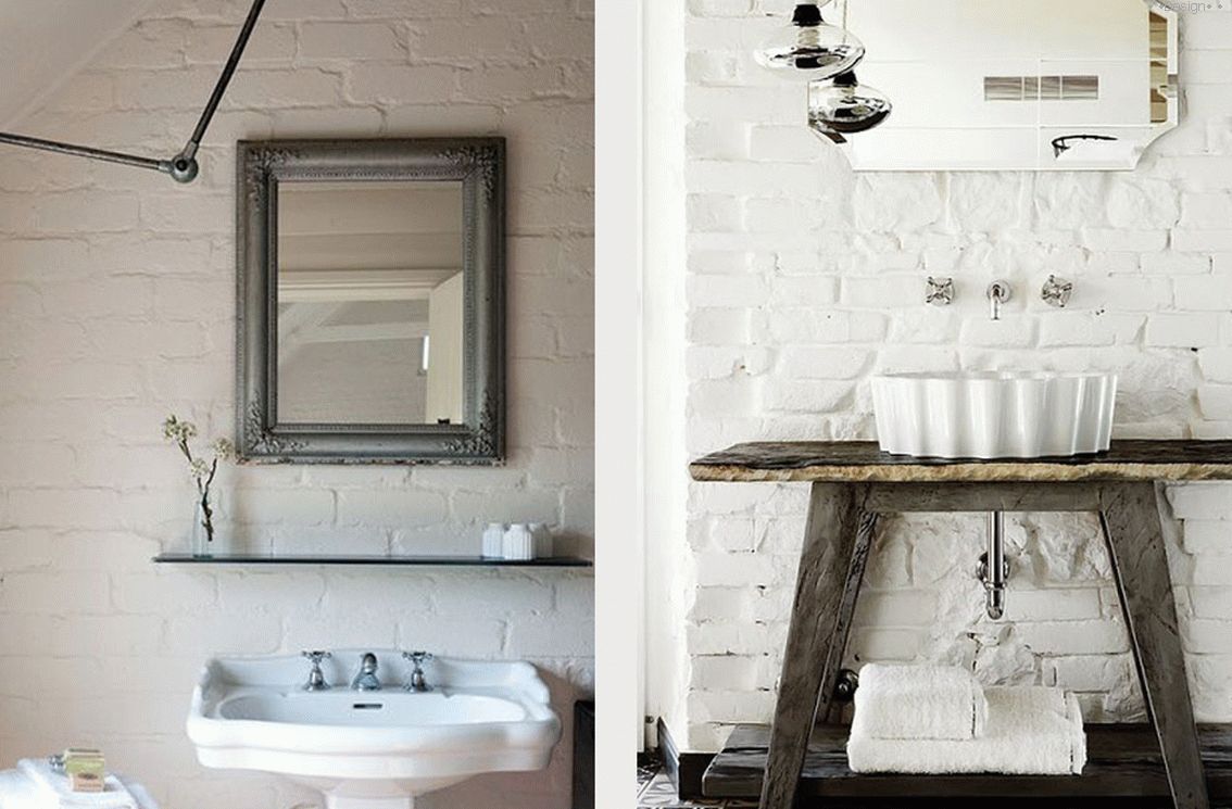 Brick Wall Bathroom Design Ideas