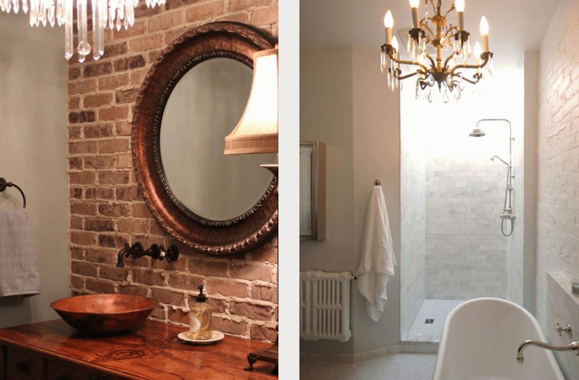 Brick Wall Bathroom Design Ideas