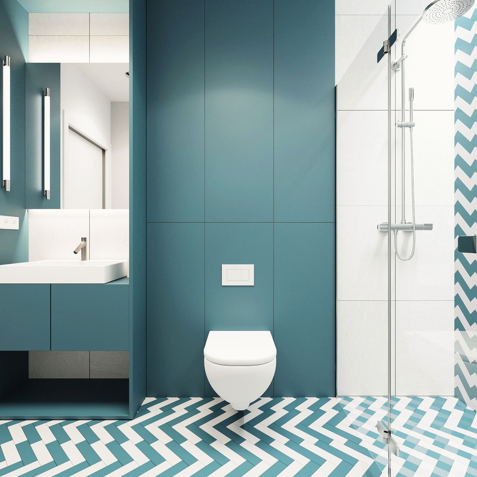 Design of combined bathroom