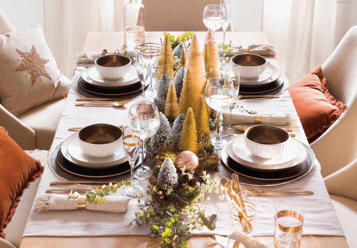 New Year's table setting