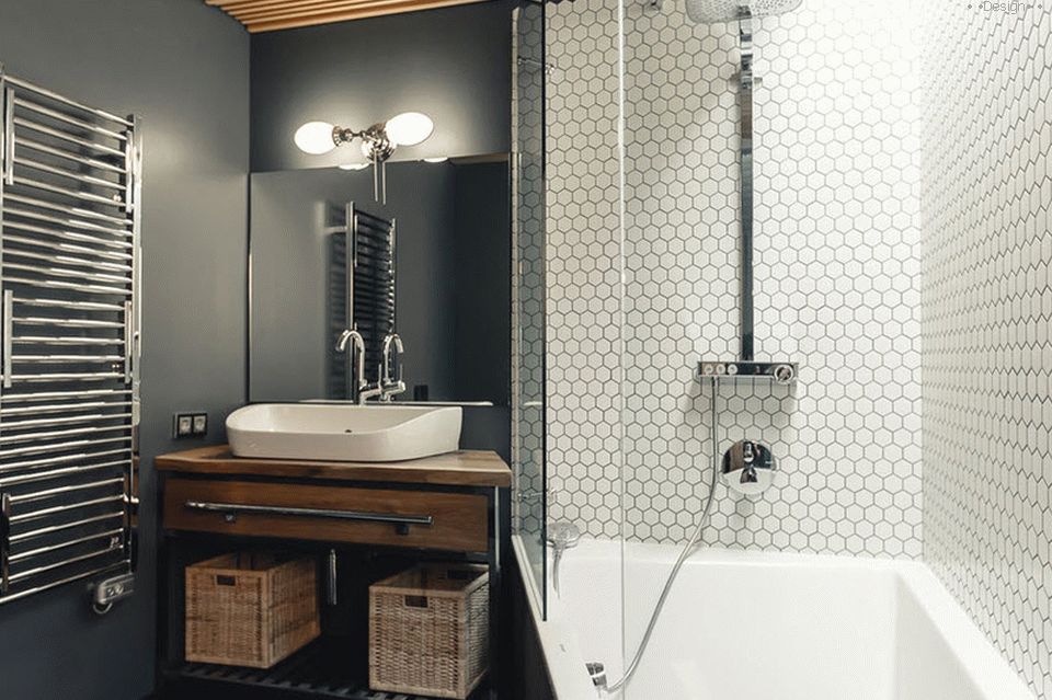 Modern tile design in the bathroom: 53 photos + tips