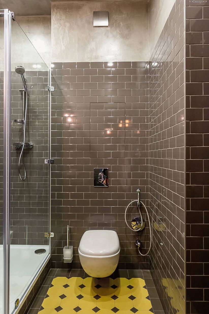 tile design in the bathroom and toilet