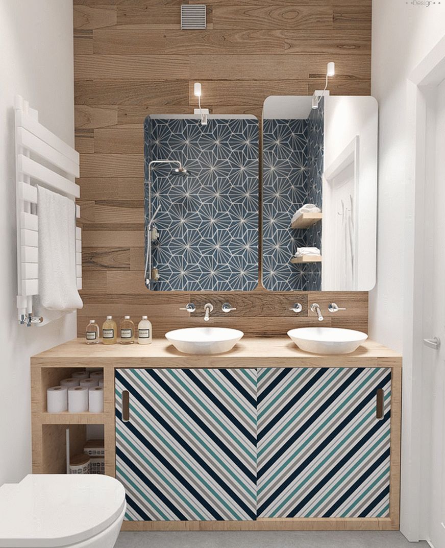 how to combine tiles in a small bathroom